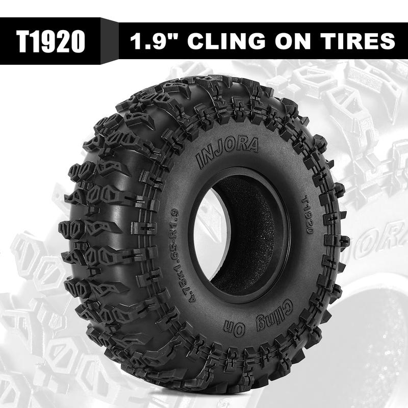 INJORA S5 1.9" Cling On Tires 120*42mm for 1/10 RC Crawler (T1920)