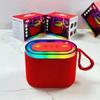 Wireless Portable Bluetooth Speakers with for USB AUX TF Card Player  5W Output RGB Colorful Light Fabrics Sound Box