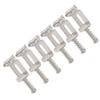 6PCS Silver Guitar Bridge Saddles 10.5mm Width Bridge Saddle Replacement  For Guitar