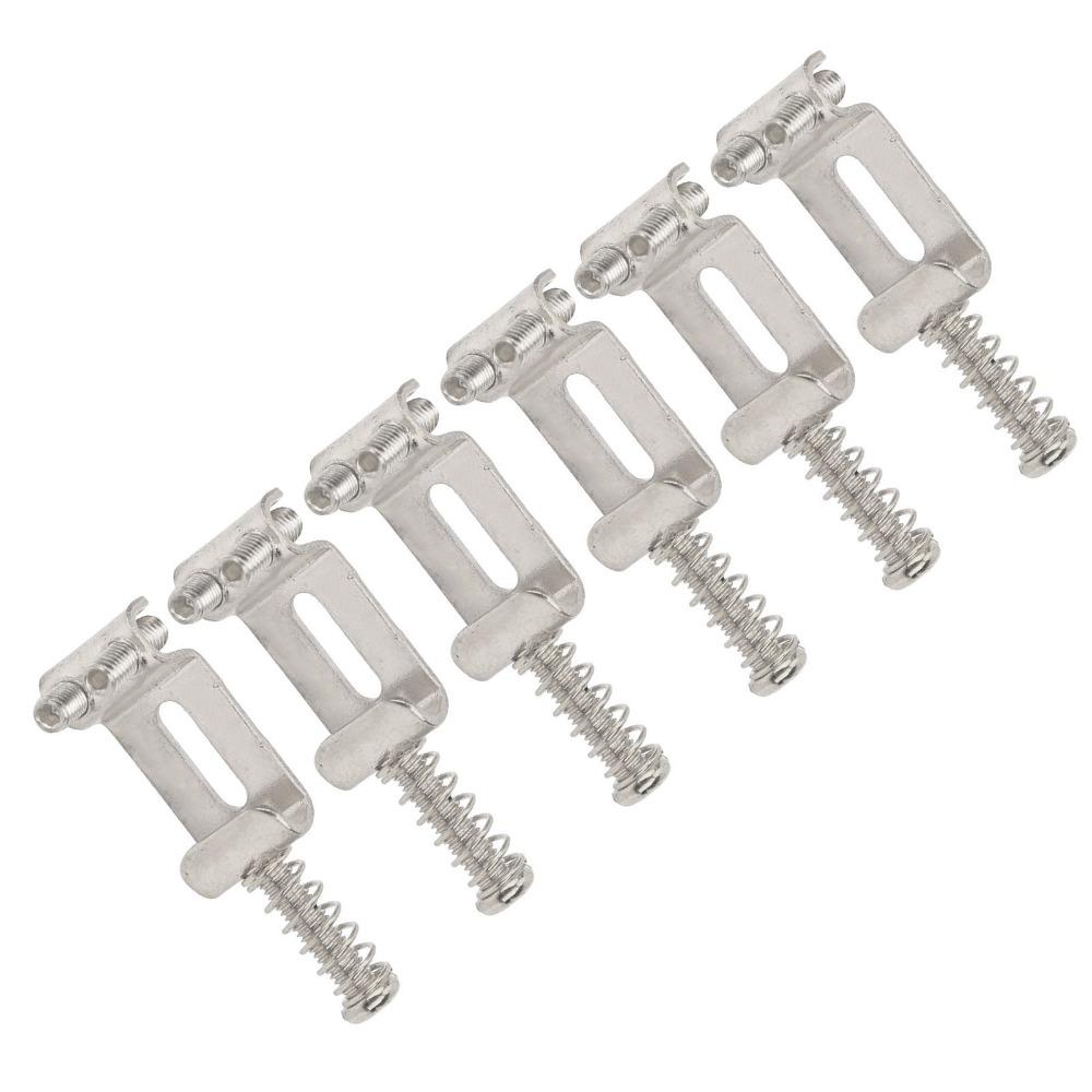 6PCS Silver Guitar Bridge Saddles 10.5mm Width Bridge Saddle Replacement  For Guitar