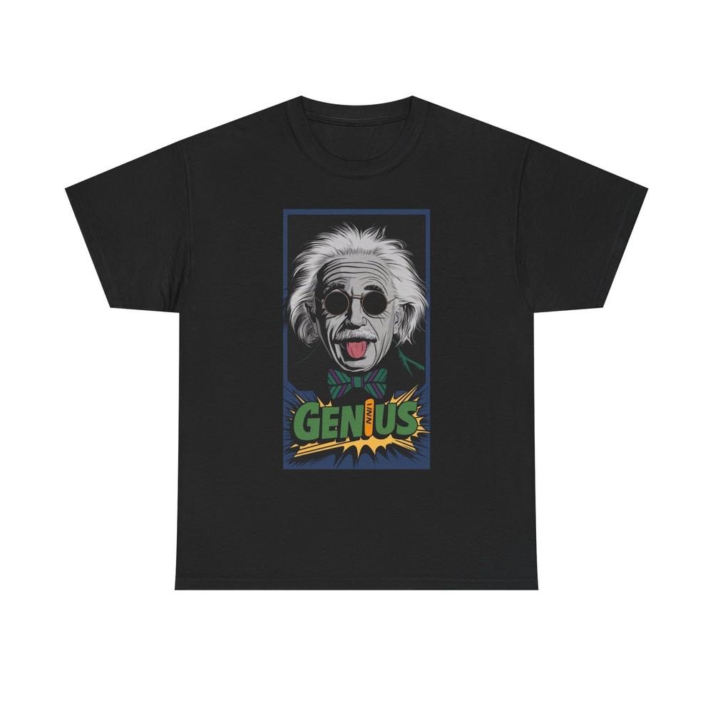 Funny Einstein Genius Graphic T Shirt NEW Cotton Tee Gift  Unisex T-Shirt M