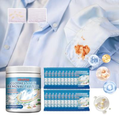 Tabletas para lavandería, quitamanchas para ropa, tabletas de detergente en polvo de descontaminación fuerte para ropa interior y ropa