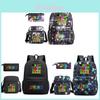 Sprunki Music Game Backpack Set For Students With Breathable Oxford Fabric For School Use