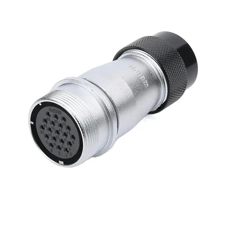 WEIPU WS32 TD+ZD 4 6 8 10 11 13 19Pin Docking Power Circular Connector M32 Soldering Single Wire Cable Adapter Aviation Plug