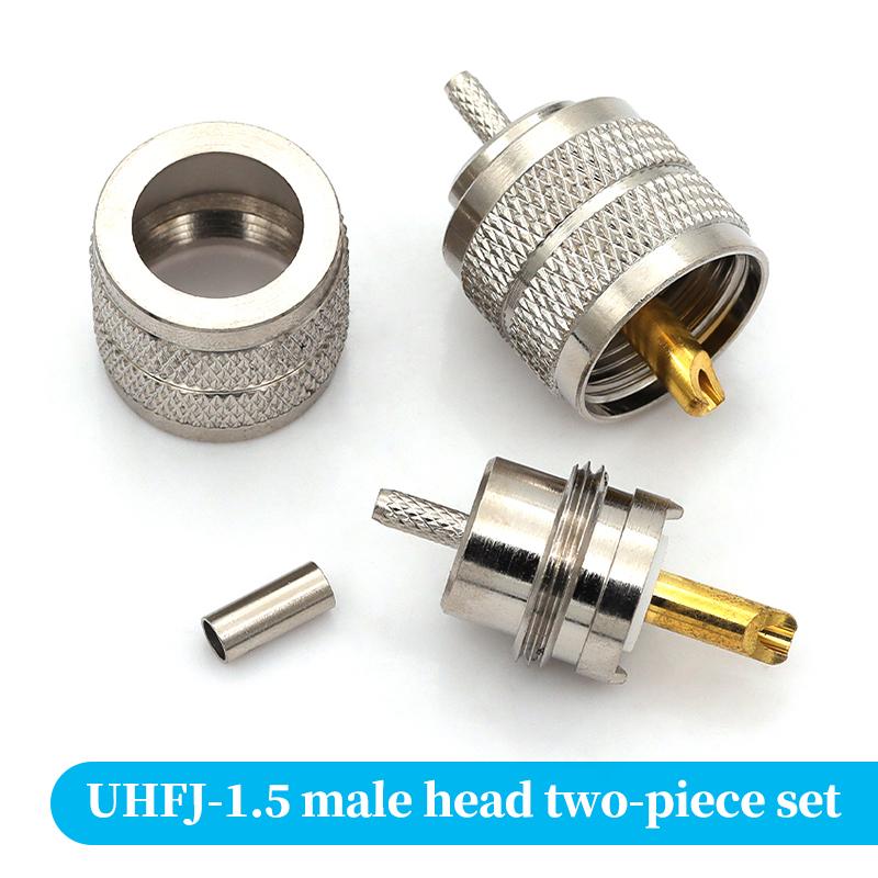 Javino SO239 Connector PL259 Male Female Plug Crimp Coax Adapter SO239 PL-259 RF Connector for LMR195 RG58 RG142
