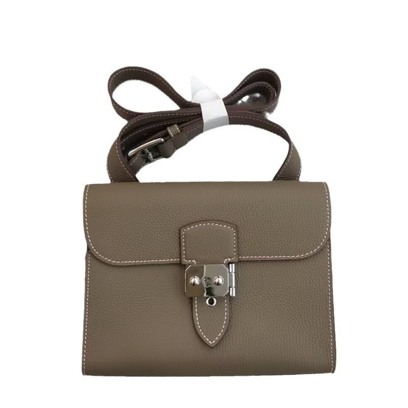 New epechescm letter difference bag, genuine leather women's bag, shoulder crossbody tofu bag, cowhide small square bag.