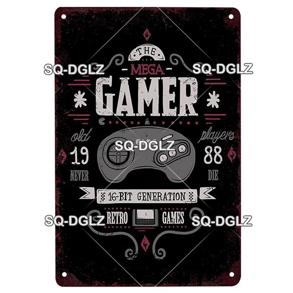 Game Rules Metal Sign Metal Poster Tin Sign Plaque Metal Vintage Wall Decor for Bar Pub Club Man Cave Metal Signs(20x30cm)