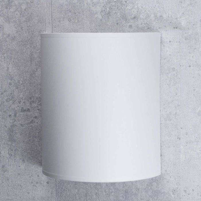 Applique murale - Alice - Tissu blanc - 1 ampoule E27 - 60W - Design moderne