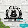 Custom Vintage Train Metal Wall Art Sign Durable Kids Room Decor