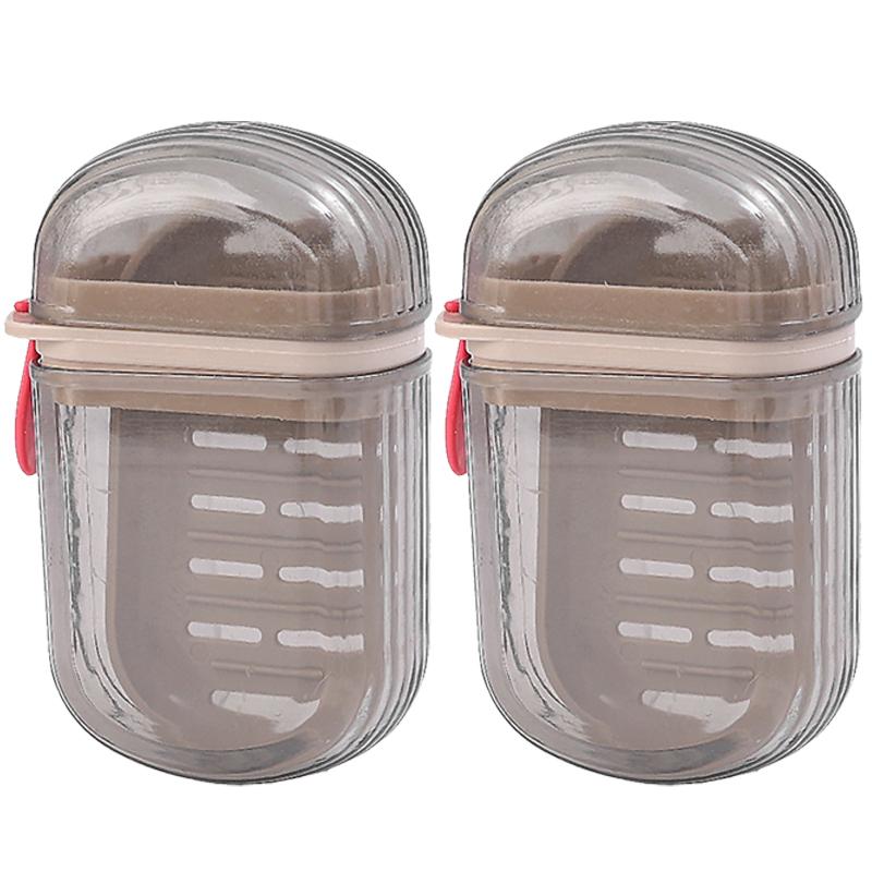 

1-5 шт. Портативный мыльница, герметичный поддон для слива в ванную комнату, прозрачная мыльница с крышкой для кемпинга и путешествий 11x7x4.5cm