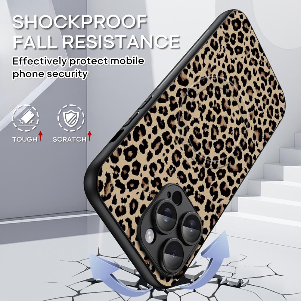 Super fashion Leopard pattern Phone Case For iPhone 17 16 15 14 13 12 11 Plus Pro Max  High-end Luxury Magsafe Sheepskin