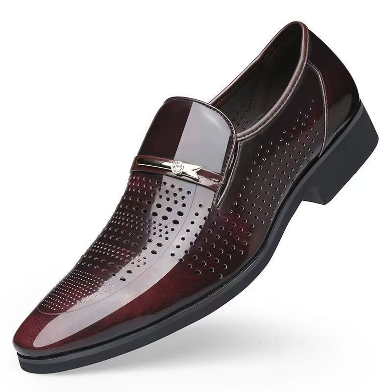 

Sleeve sleeve shoes summer leather sandals business breathable summer casual shoes green men s sandals casual formal occasion 38