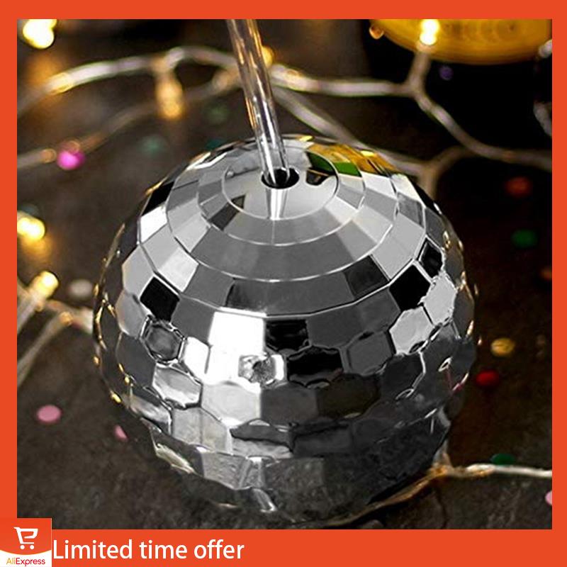 

Fresh Set Of 8 Disco Ball Cup Glitter Flash Ball Cocktail Cup Tea Bottle Party Supplies Unique For Party Drinking Beverage C NONE срібний