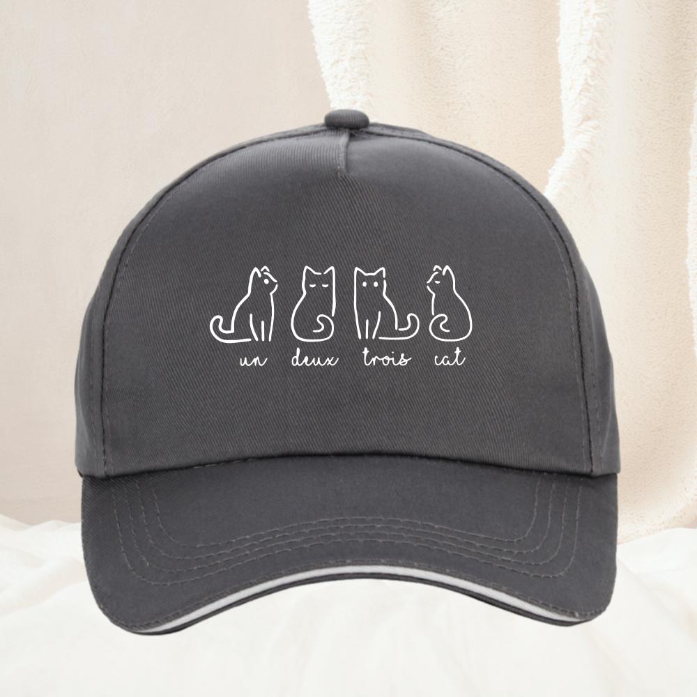 Four Little Cats Holding Fish Women Cartoons Prints Baseball Cap Outdoor Travel Visor Hat Cool Adjustable Unisex Womens Gift Caps