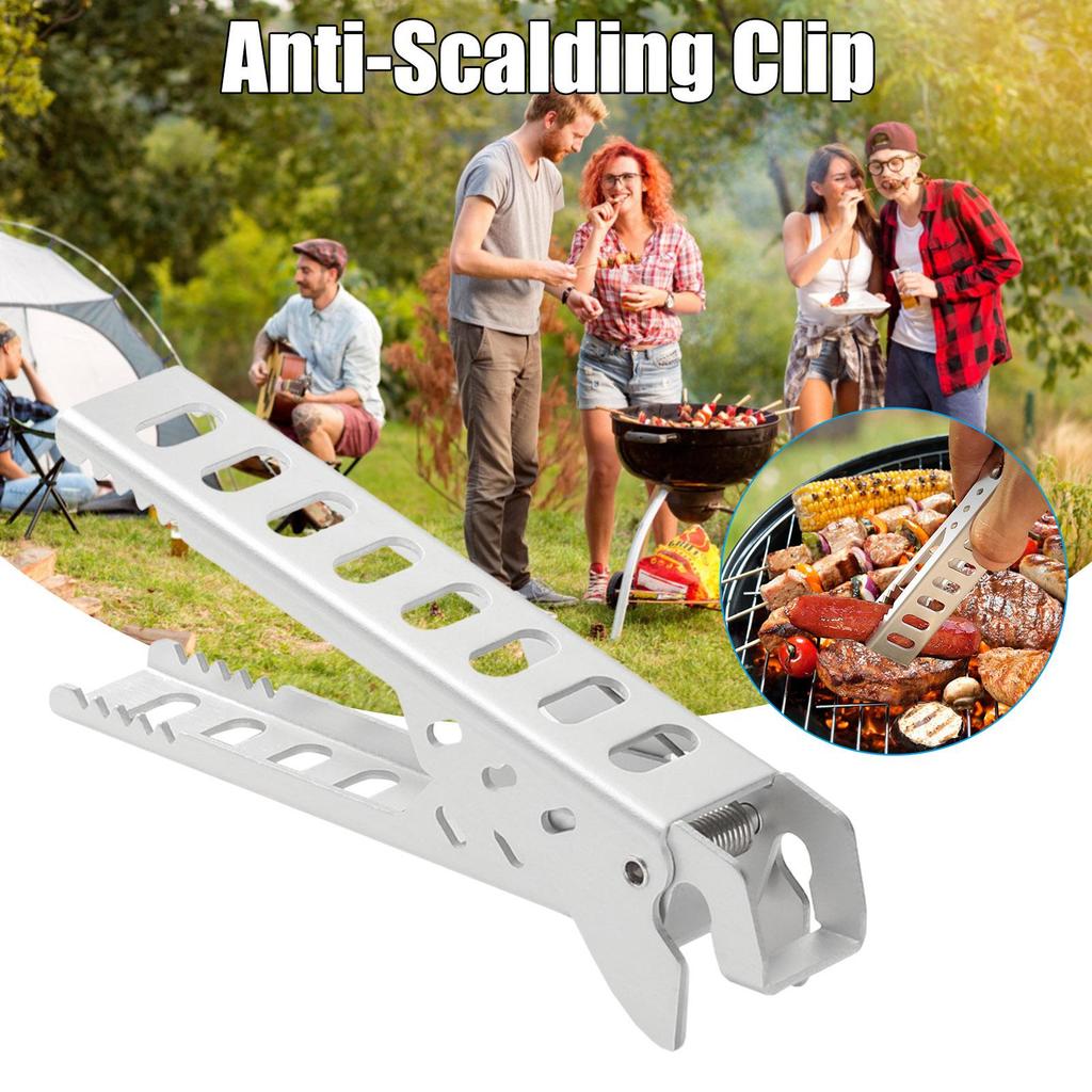 Utensils Tourist Tableware Camping Kitchen Equipment Anti-Scald Clamp Pot Pan Gripper Handle Holder Clip Pan Bowl Gripper