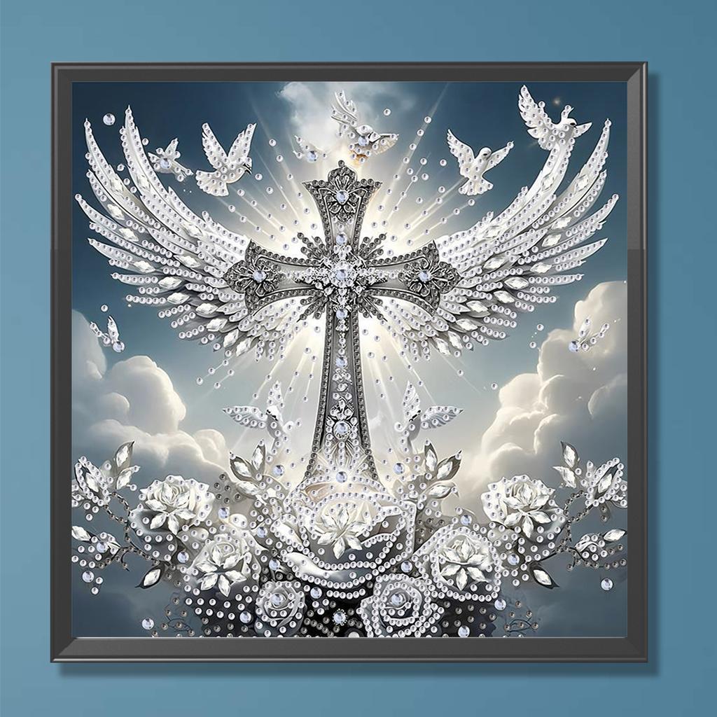Winged Special Shaped DIY Partial Drill Diamond Art Kit for Adults Beginners Home Decor Diamonds Paintings Gem Art 30x30cm