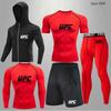 Herren 5-teiliges Cross-Training Kompressionsset - Hohe Elastizität, Schnelltrocknend, Atmungsaktiv für Boxen, Fitness, Laufen & UFC