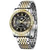 Quartz Business Watch with Day and Date Round 42mm Stainless Japanese Diamond Water Resistant Men's Calendar, Display, Face, Diameter, Steel,