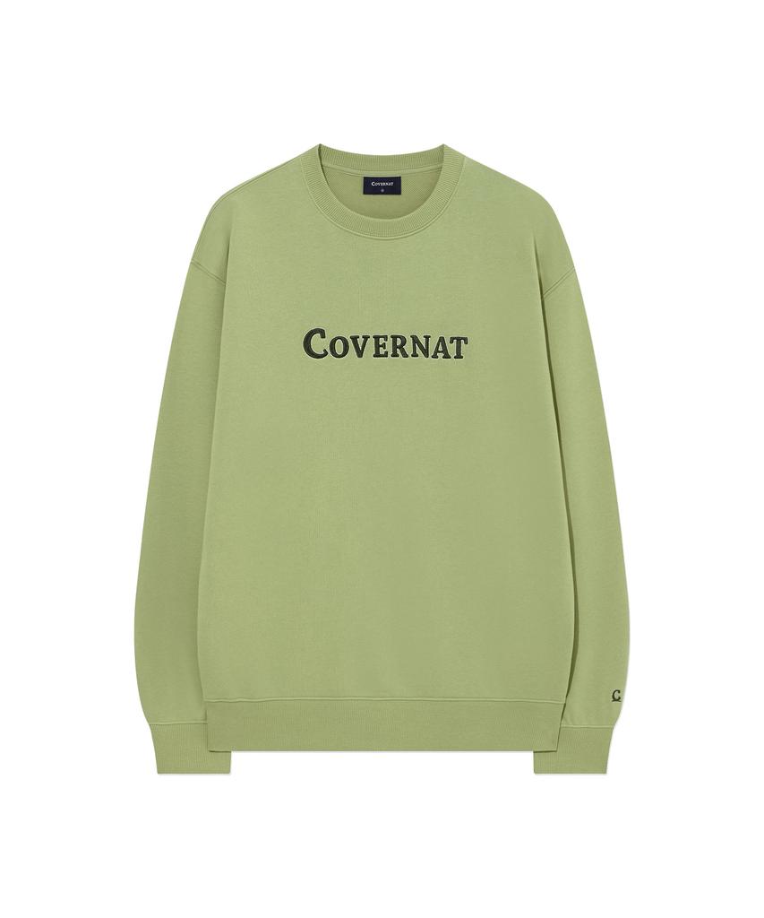COVERNAT Center Logo Sweatshirt Sage Green
