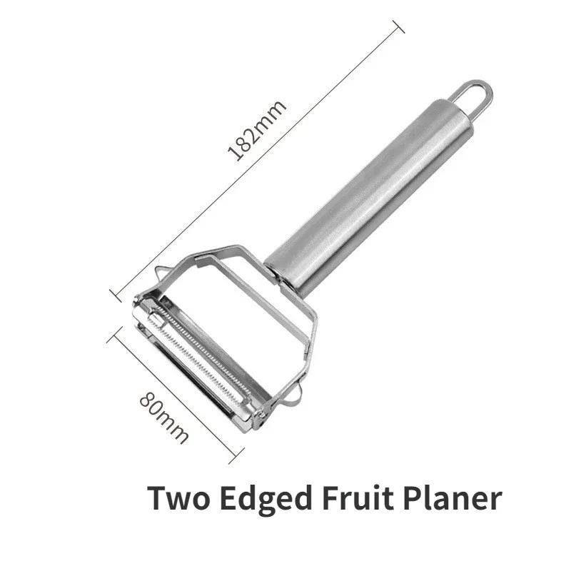 

Многофункциональная терка для овощей и фруктов, прочная нержавеющая сталь, кухонная, для дома, для чистки фруктов и овощей, морковь, картофель серебряный