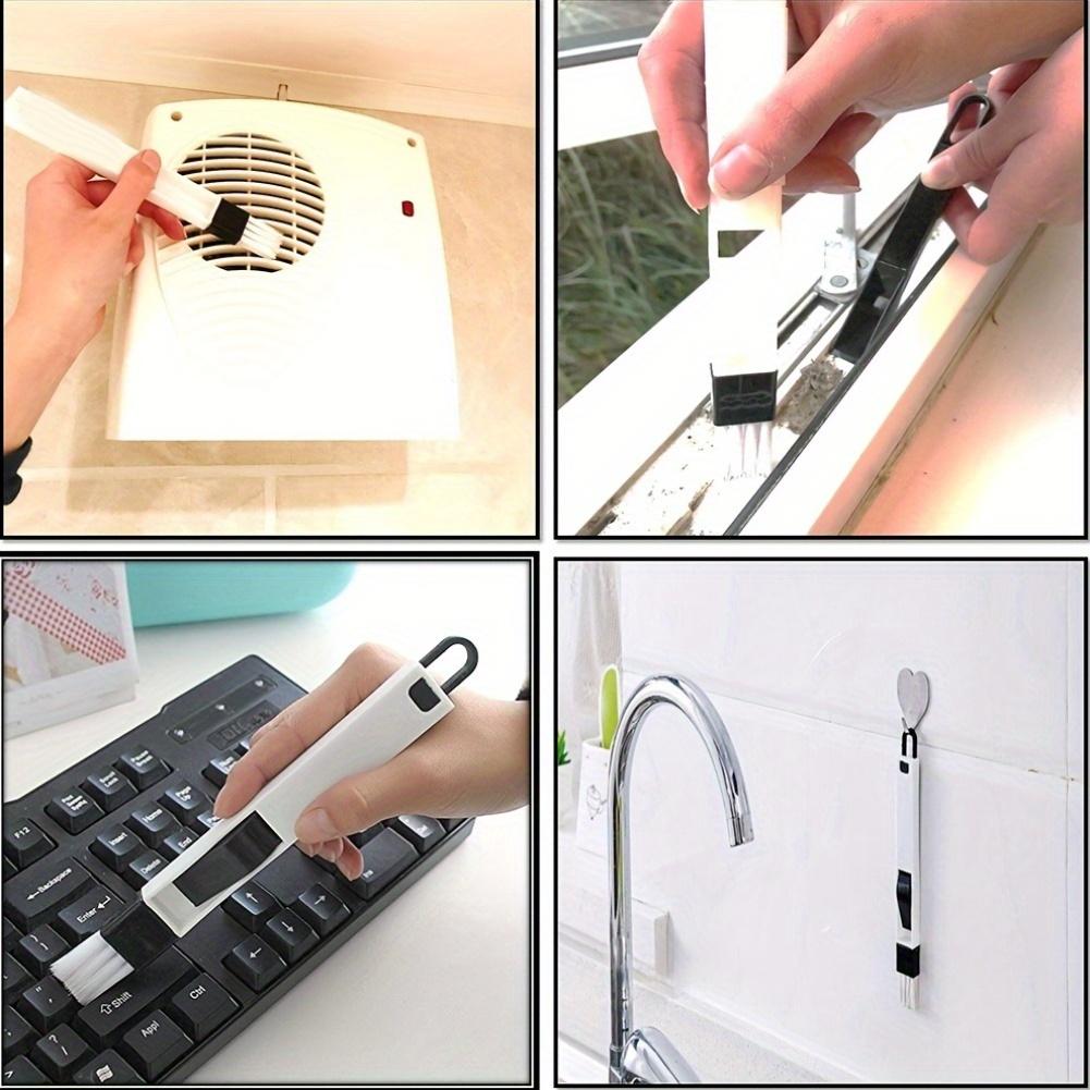 2 Pcs Window Groove Cleaning Brush with Cleaning Dustpan Screen Window Cleaning Tools