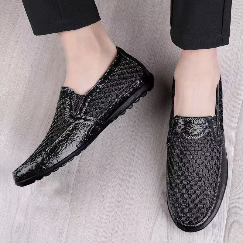 Men's shoes summer new comfortable breathable casual shoes fashion matching foot business leather shoes