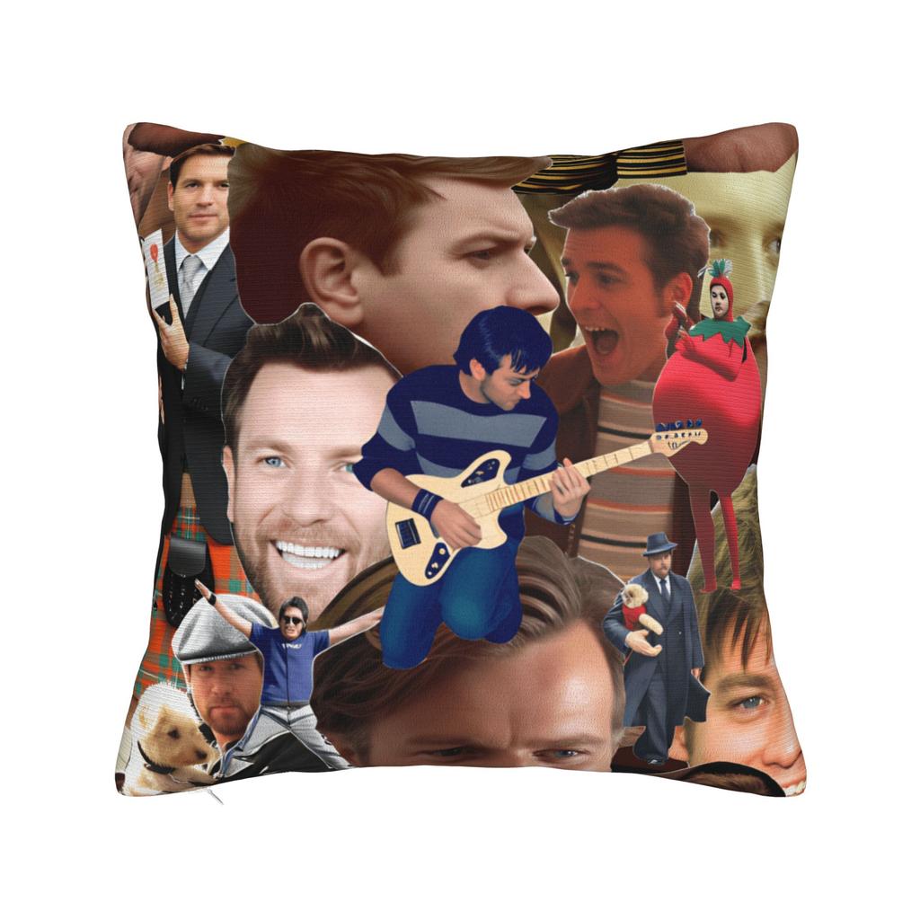 Ewan McGregor jako Ježíš Veselé Velikonoce Povlak na polštář Měkký povlak na polštář Potah na polštář Retro Trendy povlaky na polštář do obývacího pokoje Židle