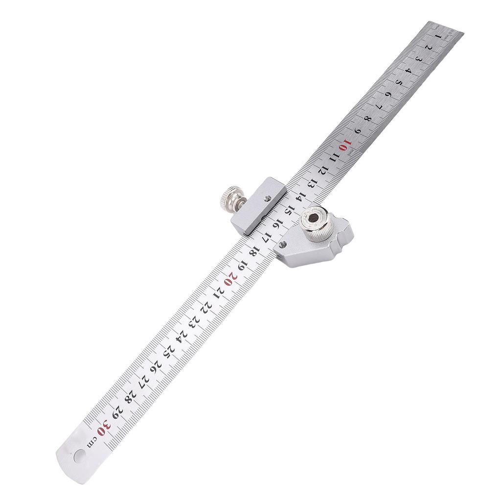 Carpentry Scriber Position Block Steel Ruler with Fixing Locator Woodworking Multifunctional Line Marking Gage 45 90