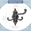 Cast Iron Wall Hook Coat Rack , Vintage Outdoor Decorative Key Holder, Hanger for Mudroom,