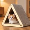 Cat Foldable Scratching Board - Triangular Design with 6 Play Surfaces, Durable Triangle Shape for Playing and Scratching, Interactive Fun