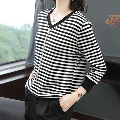 Sweatshirt for Women Autumn Winter V-neckPullover Jumpers Long Sleeve Casual Oversized Stretch Sweatshirt Tops