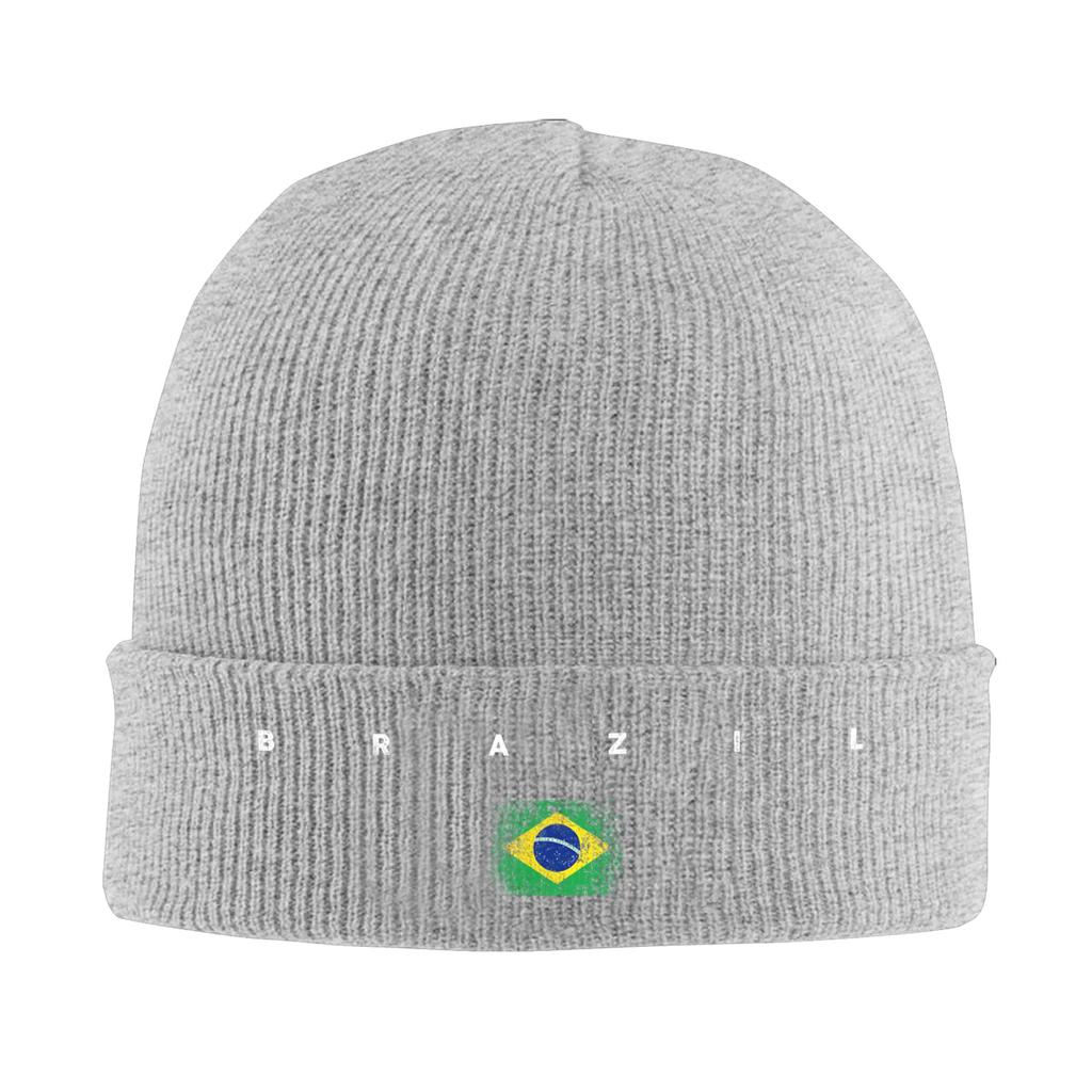 Brazil Brazilian Flag Knitted Caps Womens Unisexs Beanie Winter Hats Warm Cap