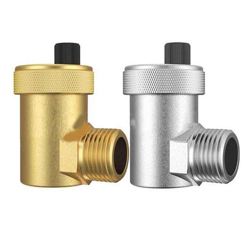 Automatic Quick Bleeder G1/2 Brass Bleed Valve Bleeder External Thread Pressure Relief Valve For Water Heating HVAC System