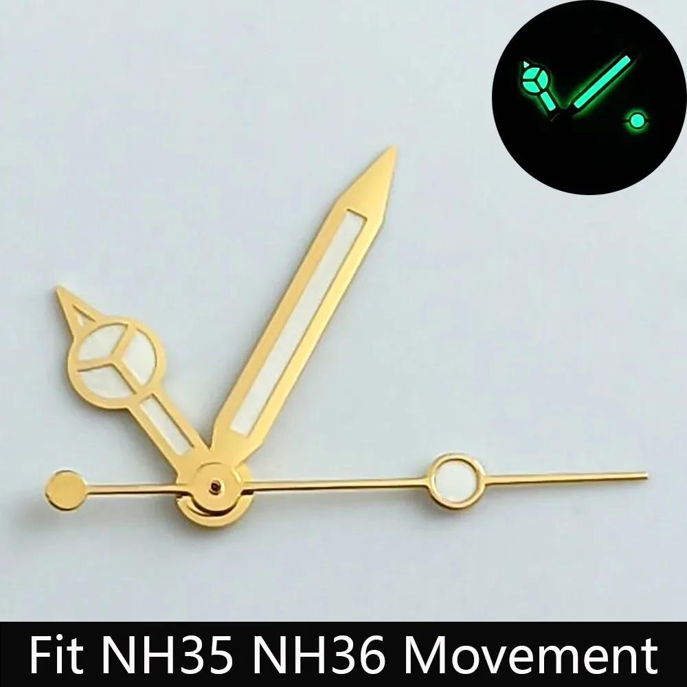 High quality watch hands blue-green/green luminous hands suitable for N H35 NH36/ETA 2836 2824/8205 8215 movements