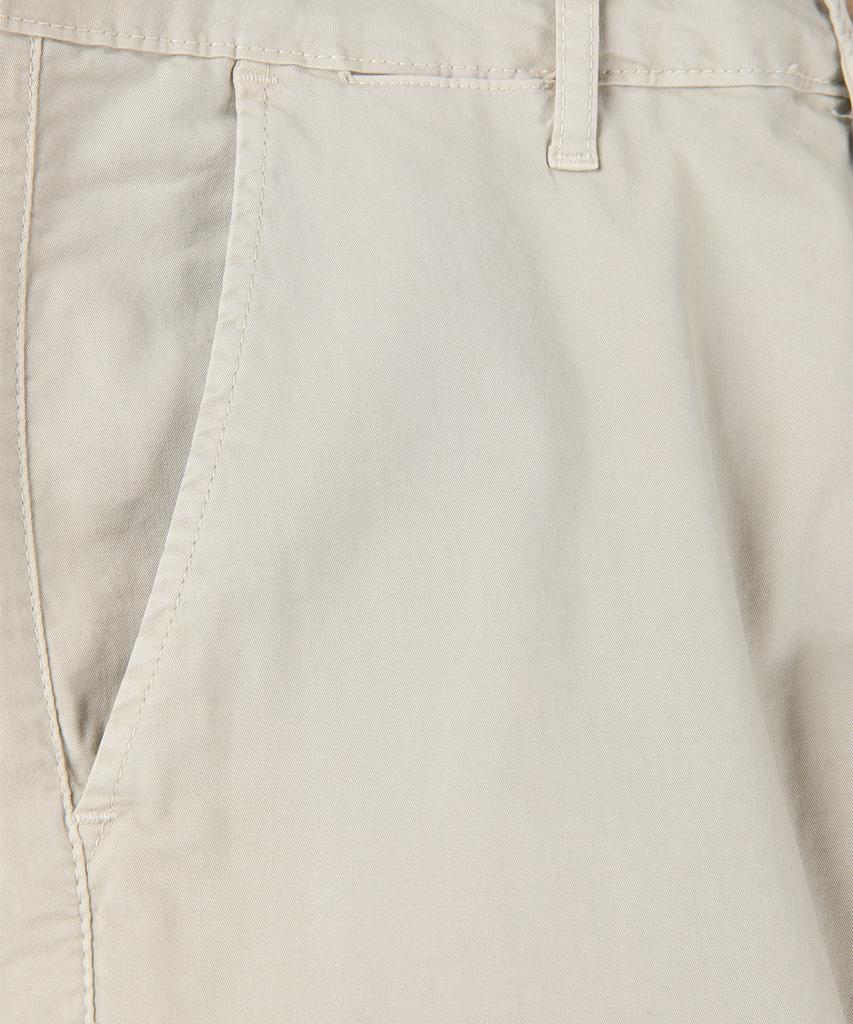 PANICALE Beige Slim Fit Dyed Cotton Pants