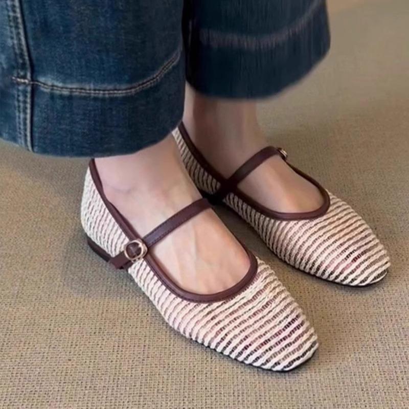 Fashion French Flat Cut-out Women's Summer Wear 2025 New Slip-on Single Shoes