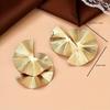 Overlapping Ginkgo Biloba Stud Earrings Twill Tassel Decoration Fashion Exquisite Elegant Alloy Versatile