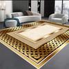 Nordic Golden Geometry Carpets for Living Room Home Bedroom Decoration Rug Luxury Parlor Study Decor Rugs Sofa Table Beside Mats