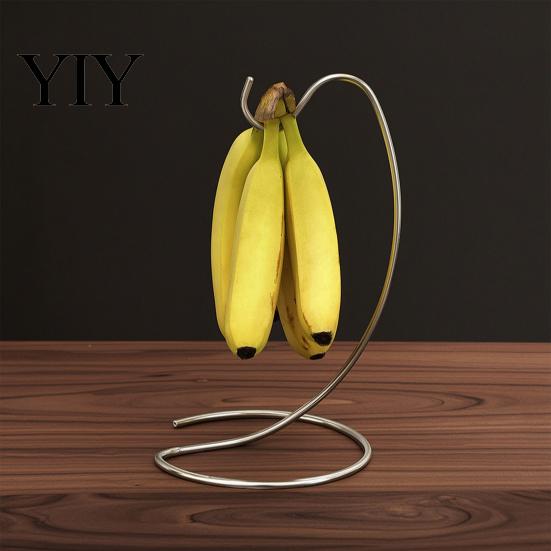 Appendi Frutta Fresca Appendi Banane, Acciaio Inossidabile con Supporto a Gancio, Portatile Salvaspazio per Mantenere le Banane Fresche più a Lungo, Scaffale Salvaspazio per Cucina