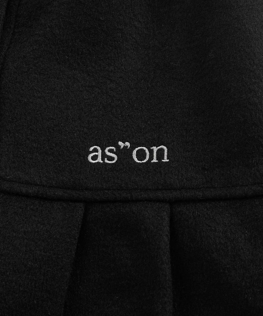 ASON Allo Hood Long Coat / Black