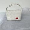 2025 New French Woven Tote Bag For Commuting Fashion Genuine Leather Women's Bag Niche Knot Bag Women's Handbag