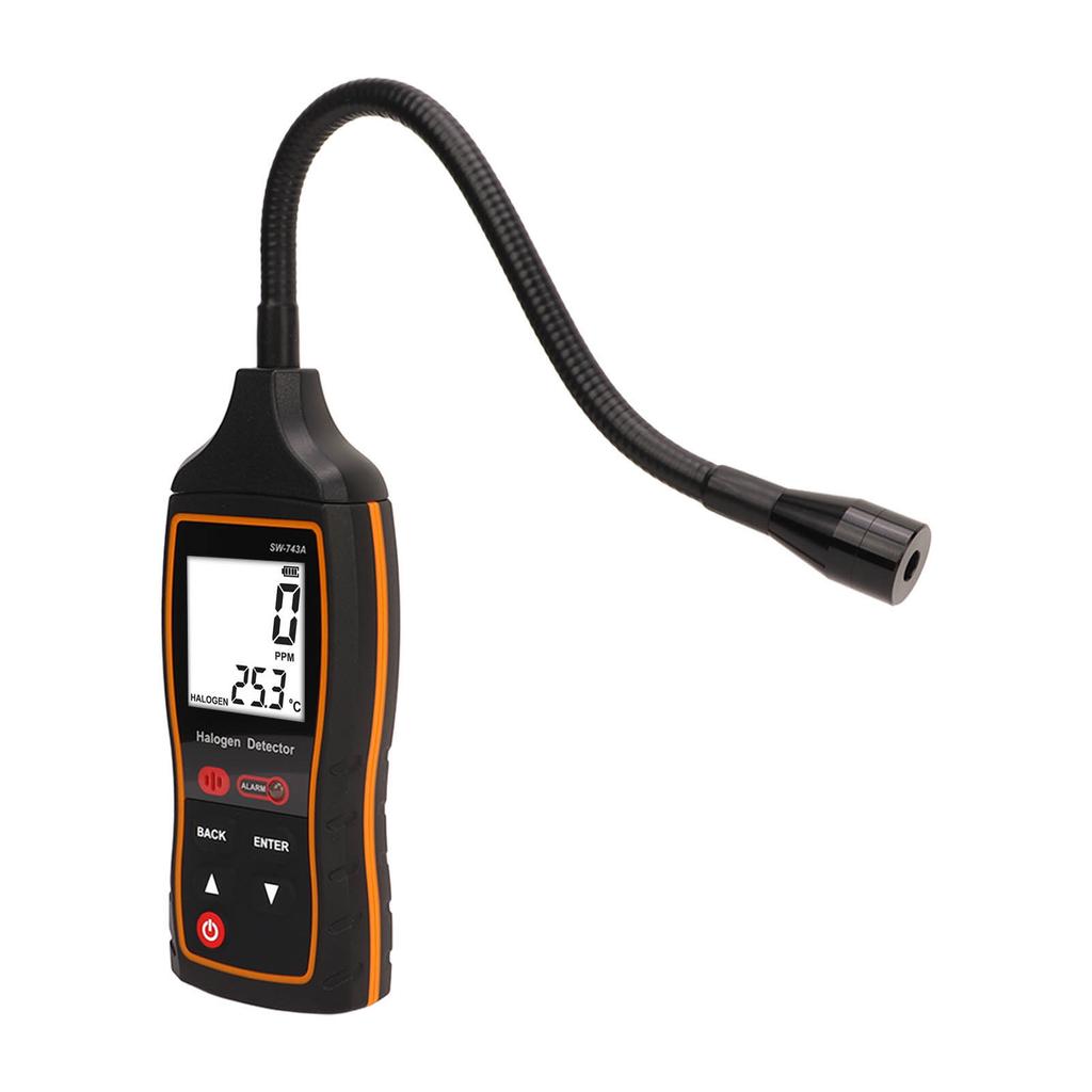 Halogen Gas Detector 0 To 1000PPM Sound Light Vibration Alarm Digital Air Conditioning Refrigerant Freon Leakage Tester