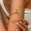 Bohemian Stil Offener Armring Sonnenblumen-Armband Mode-Armreif Schmuck Geschenk