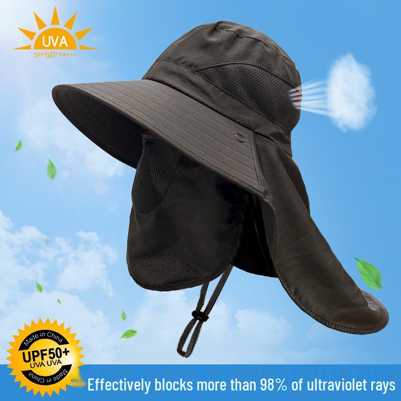 Unisex Wide Brim Sun Hat with UV Protection for Outdoor Activities