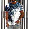 Wolf Eagle T-shirt animal 3D printed streetwear men's casual fashion oversized short-sleeve T-shirt clothing