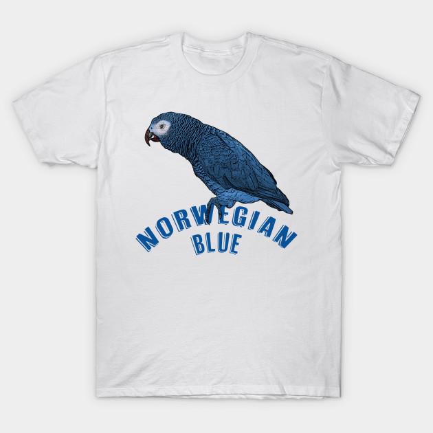 Men Black Print T-shirt The Norwegian Blue No-Cut Transfer Paper Print Cotton Tshirt 4XL