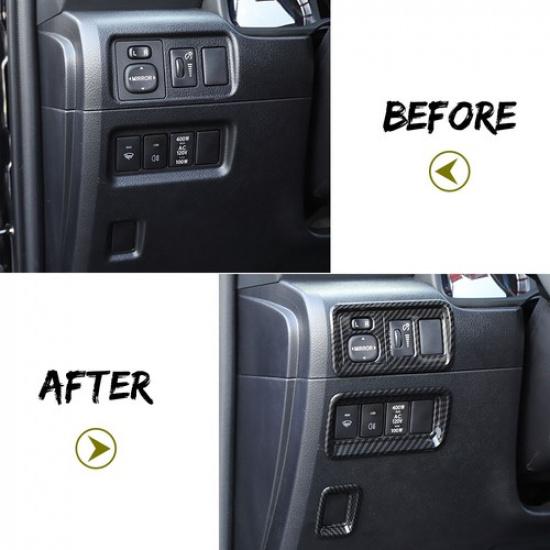 Rear View Mirror Adjustment Button Trim Bezels Cover for 4runner 2010 up