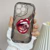LZ20 Lips kiss design Clear Soft Wave Phone Cases for iPhone 15 13 Pro Max 12 mini 14 8 Plus XS Max XR 6 Protection Back Cover