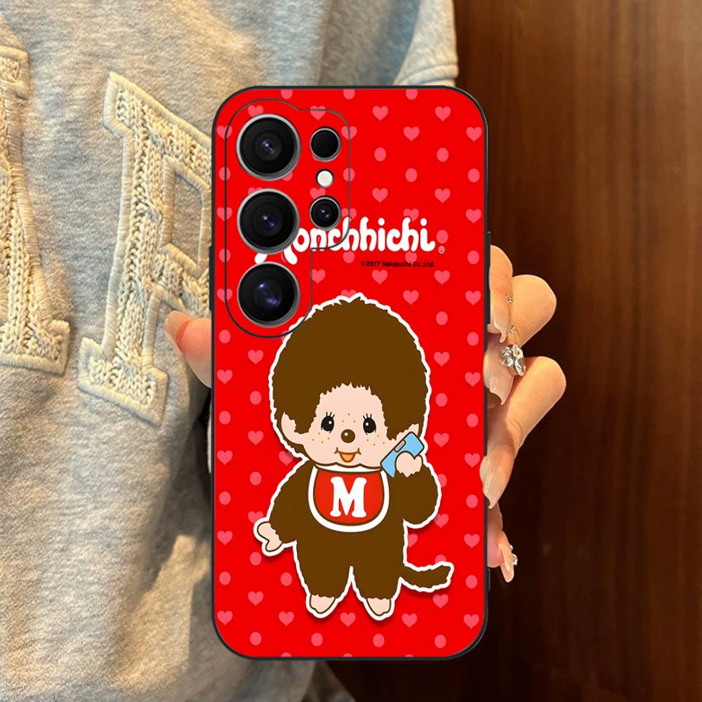 kawaii IP M-M-Monchhichis Phone Case For Samsung S 24 fe 25 Ultra plus 20 lite 21 30 22 23 24 22 Ultra 5G Fundas