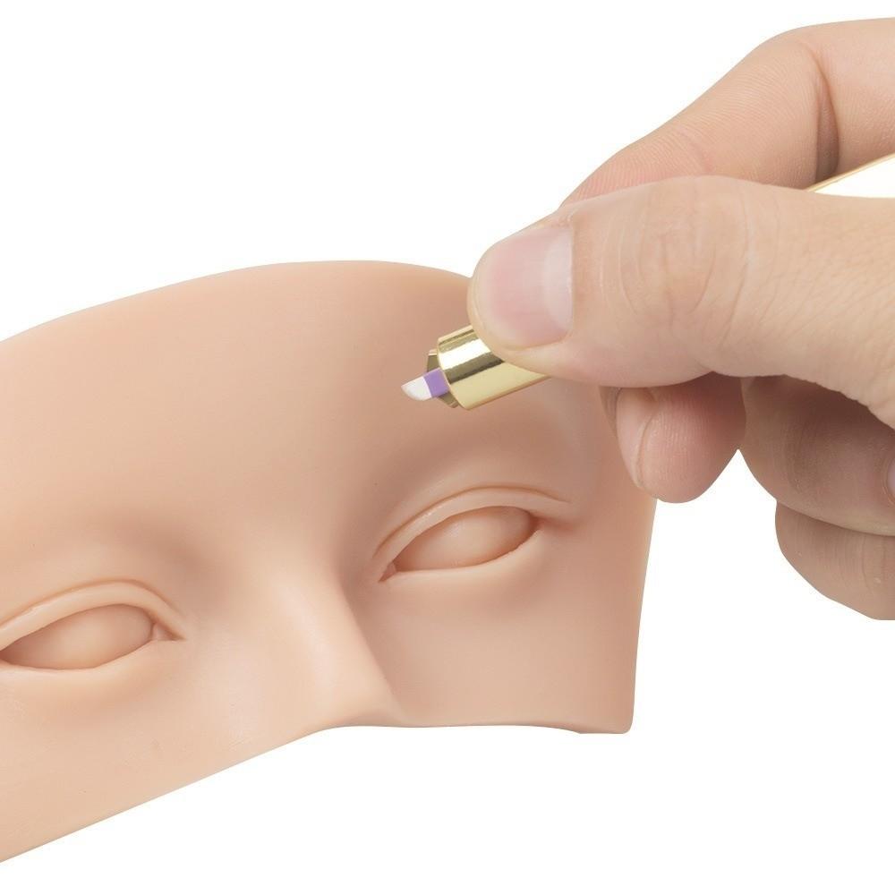 Soft 3D Lashes Extension Skin Reusable Grafted Lash Mannequin Model Face Makeup Tools